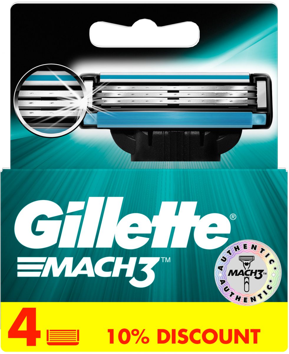 95Gillette Mach3 men's razor blade refills, 4 count.jpg